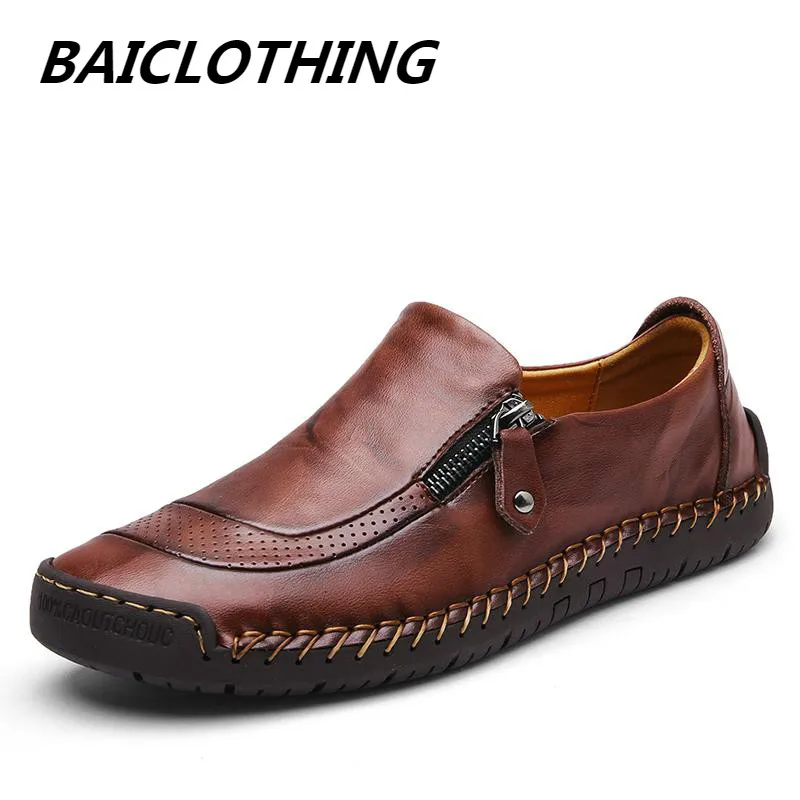 

2019 New Brand Fashion Genuine Leather Men Shoes Most Popular Men Casual Shoes Brown Black Sneaker Shoes For Men