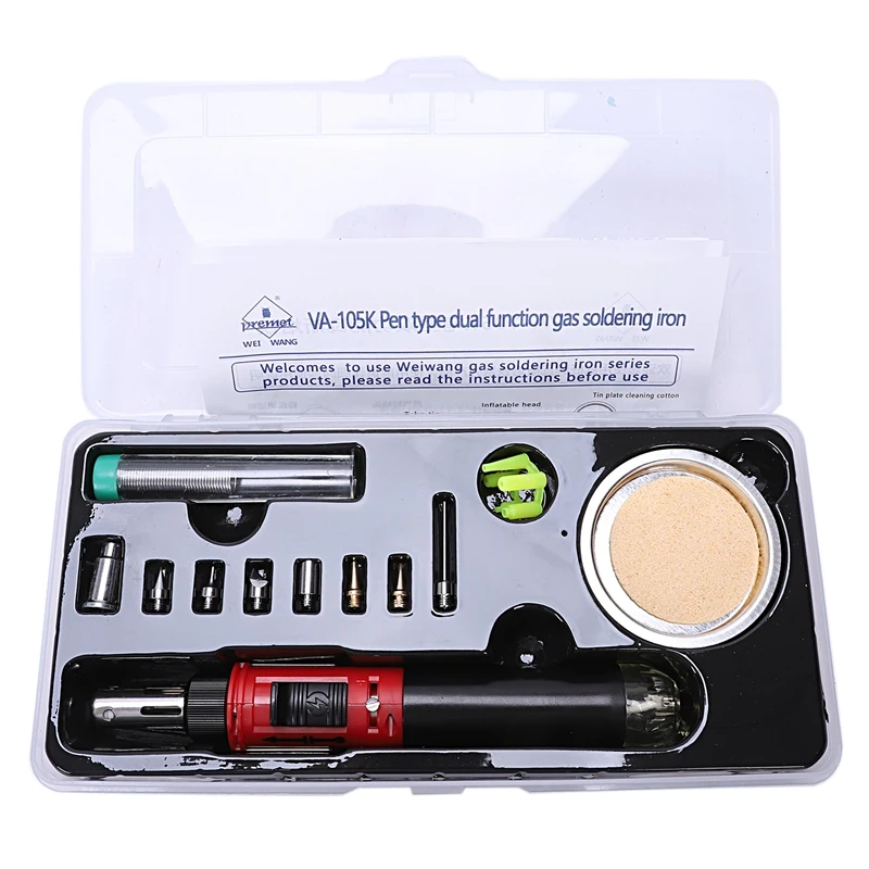 

1 Pcs Electrical Soldering Iron Butane Gas Soldering Iron 12 In 1 Professional Pen Type Dual Function Soldering Iron Set