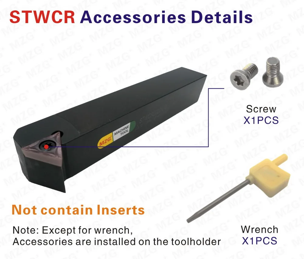 MZG CNC 20 мм 16 мм STWCR1616H11 Внешний поворотный держатель инструмента TCMT карбидная вставка для токарного станка резак бар Расточная оправка зажатый стальной инструмент