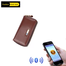 Мужской кошелек из натуральной кожи с защитой от потери ключа, умный Bluetooth, высокое качество, держатель карт, чехол для карт, gps ключ, умный кошелек, кошелек