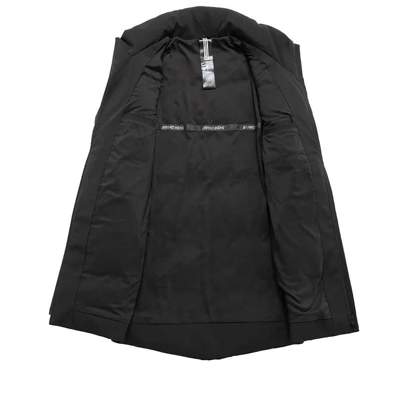  2018 Autumn Winter Men's Long Business Casual Down Jacket Male Thick Warm White Duck Down Parka Mal - 32958152869