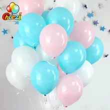 30 pçs do bebê rosa tiffany azul branco látex balões transparente balão de hélio casamento chuveiro menino menina festa de aniversário decoração