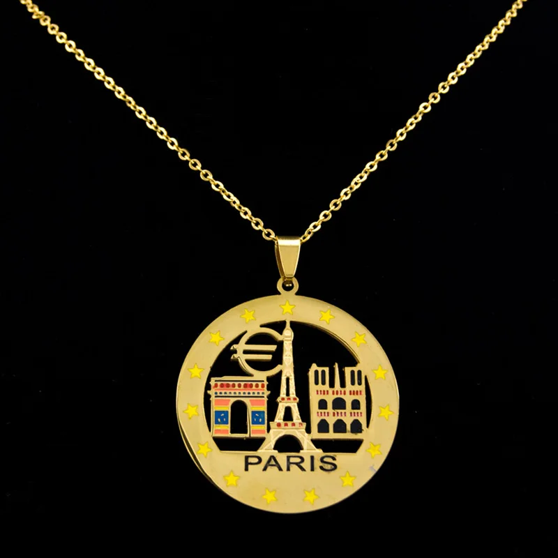 brand New Paris Necklace jewelry women Pendant Eiffel Tower Notre Dame