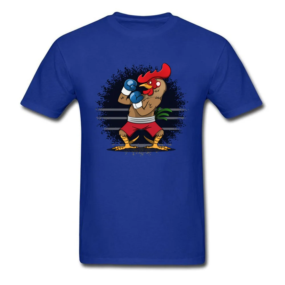  Simple Style Tops Tees New Coming Short Sleeve Men T-shirts TpicOriginaltitle Custom VALENTINE DAY Tops Tees Crew Neck Boxing Rooster blue