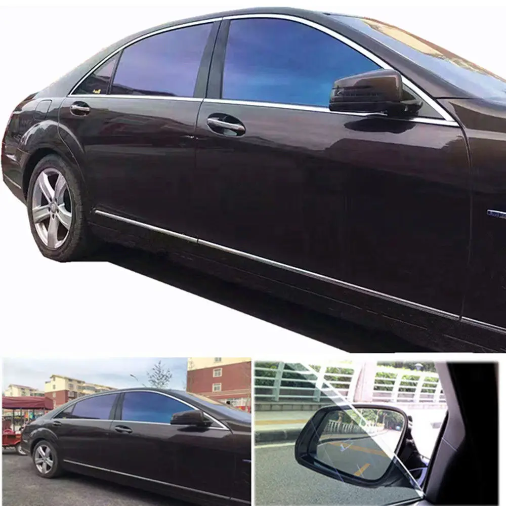 

SUNICE Window Sticker Solar Tint VLT15% Car Windshield Window Film Chameleon Tint Self Adheisve Decals UV Proof 0.9m x 1.5m