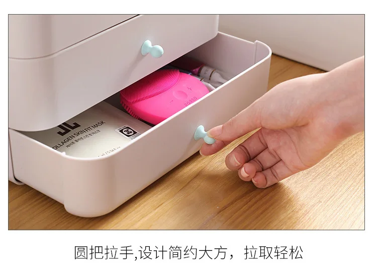 Пластиковый косметический с выдвижным органайзером для макияжа контейнер для хранения многослойный держатель для ногтей