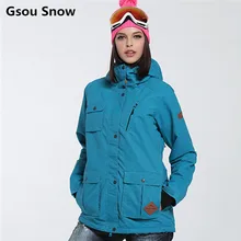 New Gsou Snow ski jacket women snowboard jacket women warm waterproof ski wear camouflage abrigos mujer