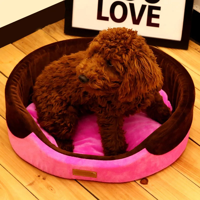 cheap S M L Small Dog Bed House durable Soft Pet sofa Puppy Cat Dog Mat Princess Style Yorkshire poodle Pillow