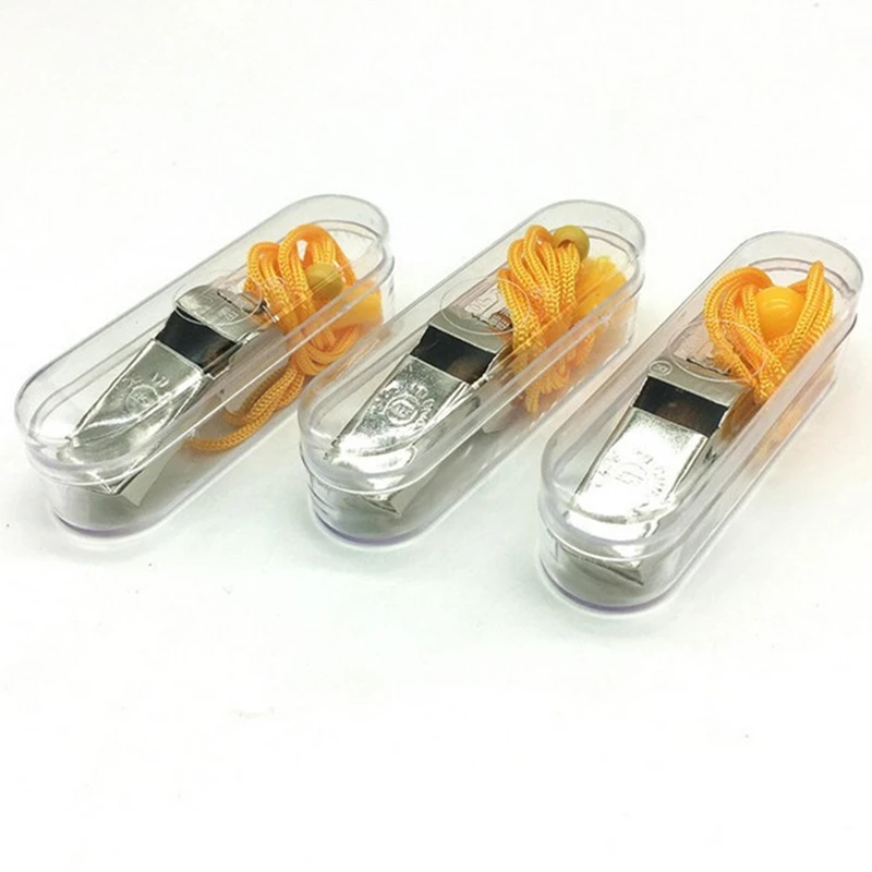 

New Outdoor Emergency Survival Whistle Camping Hiking Safety Rescue First Aid kit Rope Metal Keychain Whistle