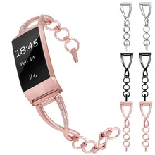 Большая, из нержавеющей стали Браслеты часы замена аксессуар Напульсники часы ремешок для Fitbit заряд 3