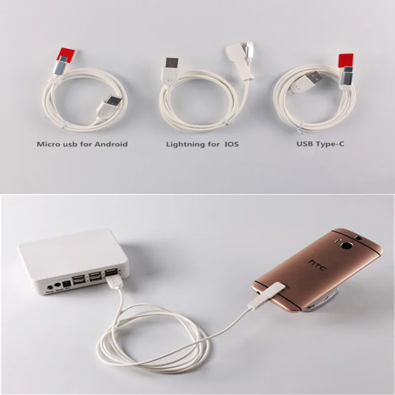 6 ports remote control font b smartphone b font retail store EAS anti theft alarm system