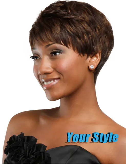 2015 Nuovo Elegante Taglio Pixie Hairstyle Sintetico Parrucche