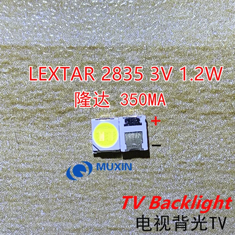

50PCS Original LEXTAR 2835 3528 1210 3V 1.2-2W SMD LED For Repair TV Backlight Cold white LCD Backlight LED