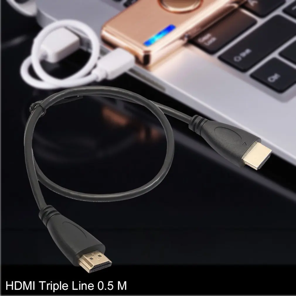 0,5 м портативный размер 3 в 1 Многофункциональный HDMI штекер кабель+ Micro HDMI адаптер+ мини-адаптер HDMI кабель