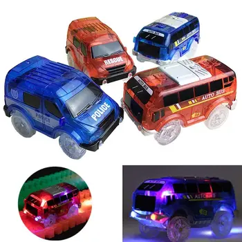 

Light Up Toy Car Track Accessories Racing Car with 5 Flashing LED Lights Compatible with Most Tracks