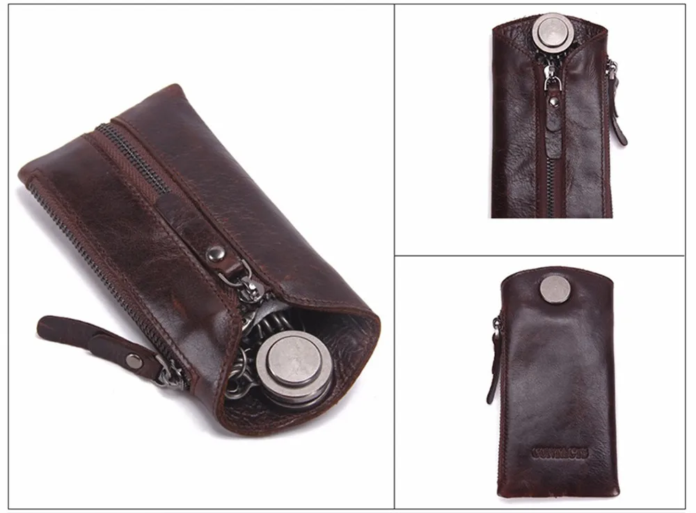 BISI GORO,, винтажный кошелек из натуральной кожи для мужчин и женщин, для ключей, для автомобиля, на цепочке, чехлы на молнии, чехол для ключей, сумка, мужской держатель для ключей