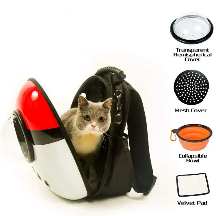 Космическая капсула Pet Carrier Рюкзак Водонепроницаемый для кошки маленькая собака-капля