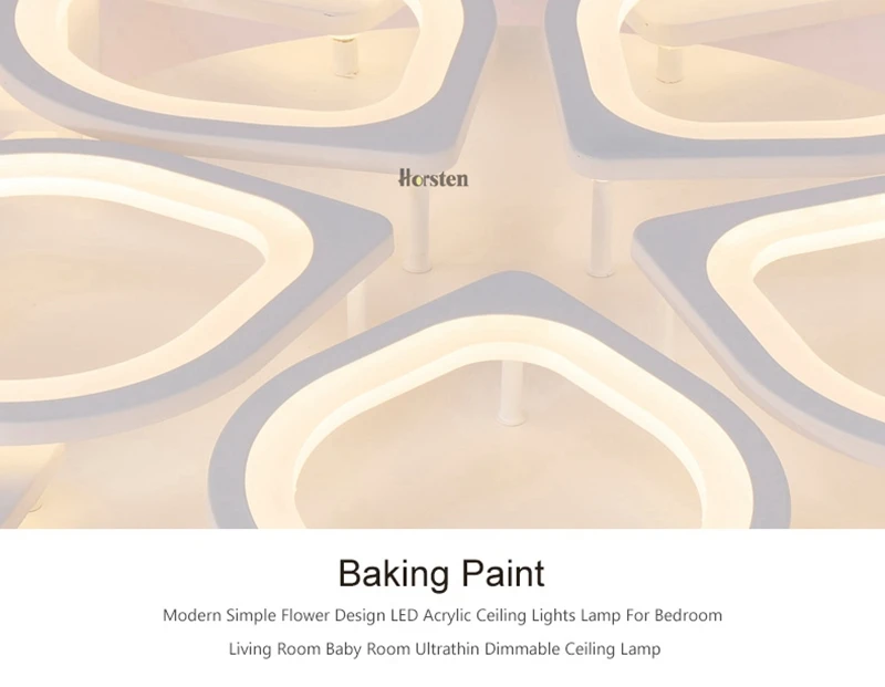 Modern White Flower High Power LED Ceiling Chandelier For Living Room Bedroom Acrylic Iron LED Chandelier Lamp 110-240V (19)
