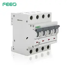 FEEO FE7-63 4P 400V 6A 10A 16A 20A 25A 32A 40A 50A 63A MCB Miniature AC Circuit Breaker