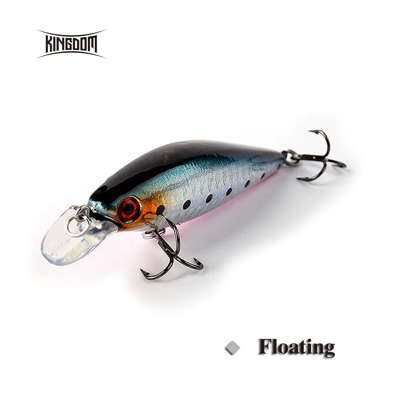 

Kingdom Floating Minnow 75mm 10.5g Fishing Lure Hard Bait Crankbait Jerkbait Artificial Wobblers With 3D Fish Eye Model 5210