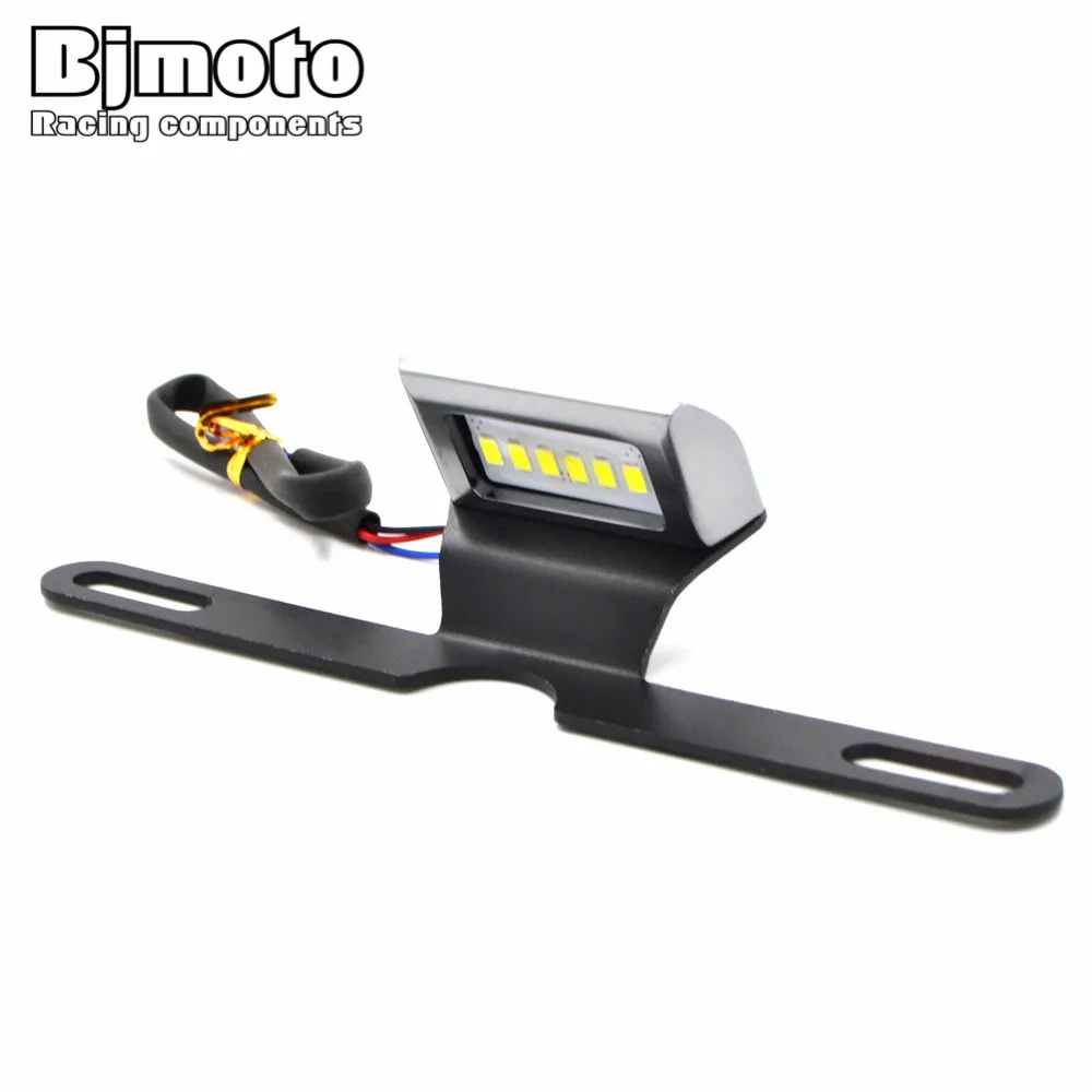 Motorcycle CNC License Number Plate Frame Licence Holder Rear LED Brake