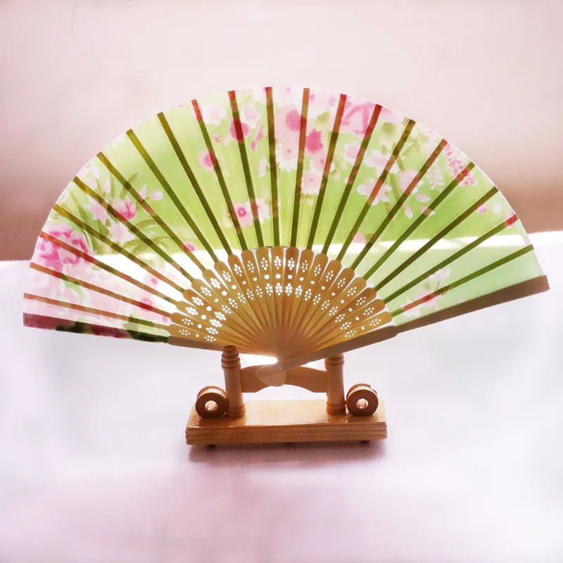 Chinese Wind Dance Fan Ladies Gauze Maid Folding Single Paragraph Unisex Multicolor Grownups Bamboo