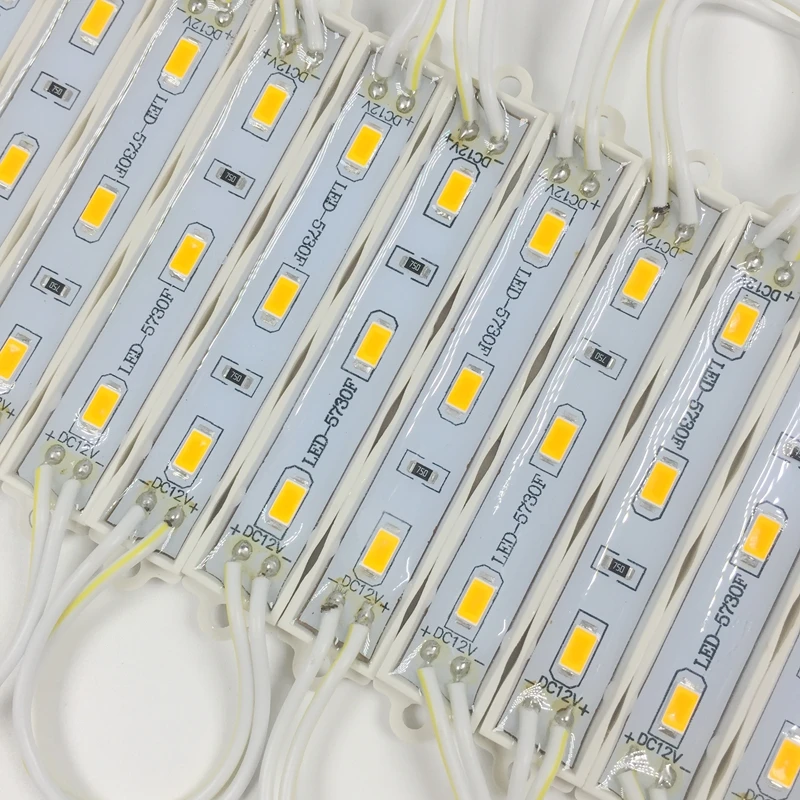 Модуль светодиодного светильника для букв входного канала DC12V SMD 5730 3 LED 64 мм * 9 без