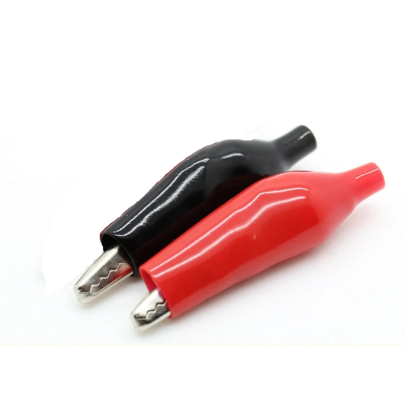 

2pair 45mm/35mm Alligator Clip crocodile electrical Clamp for multimeter Testing Probe Meter with Black and red Plastic Boot
