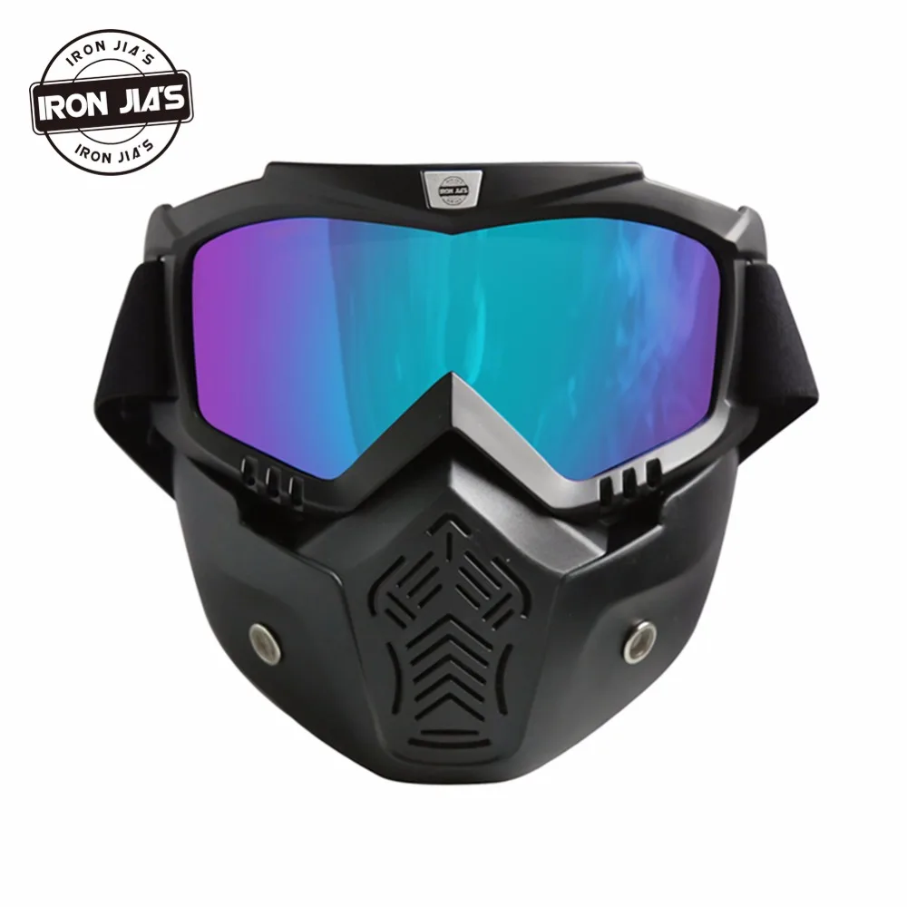 Buy Motorcycle Helmet Goggle Detachable Vintage Casco