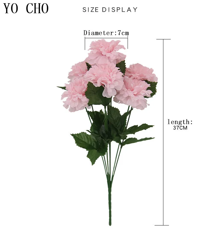 Tea rose chrysanthemum artificial flower bouquet 6