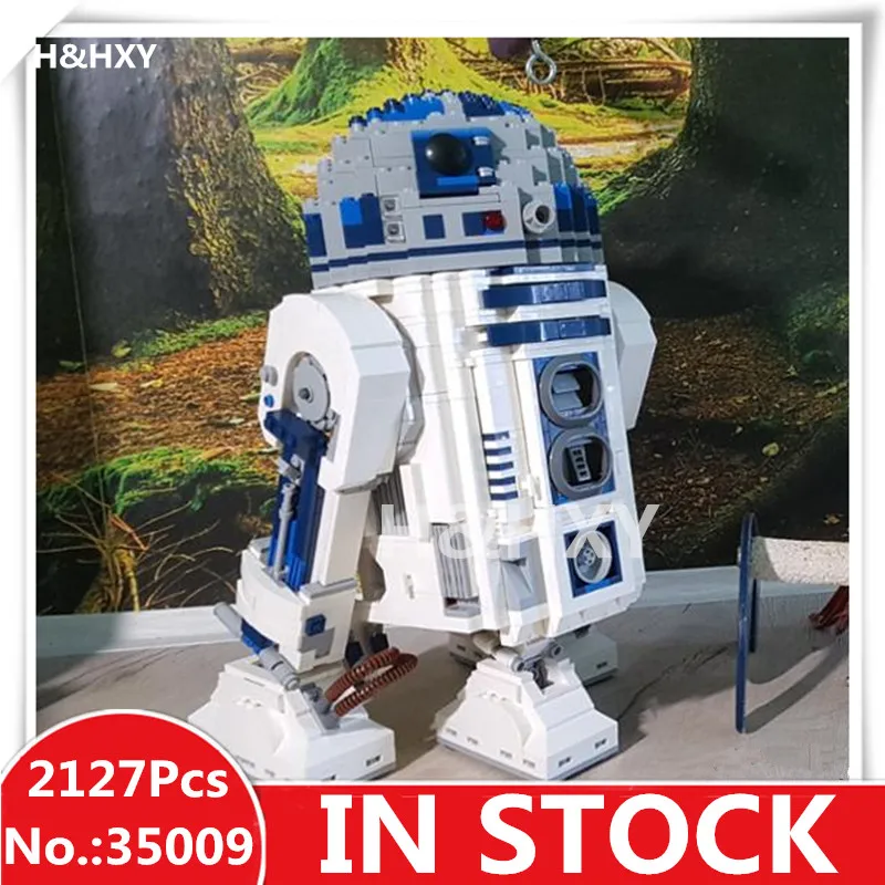 

IN STOCK H&HXY 35009 2127Pcs The R2-D2 Robot LELE Star Model Building wars Kits Blocks Bricks Christmas Toys For Children 10225