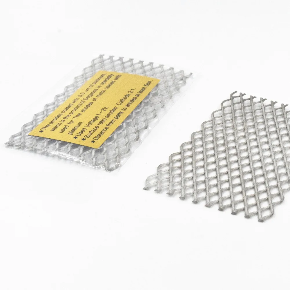 Hot Sale 5x10cm Two specifications Mesh Platinized Titanium Anode Rhodium Jewelry Plating Plater Tools