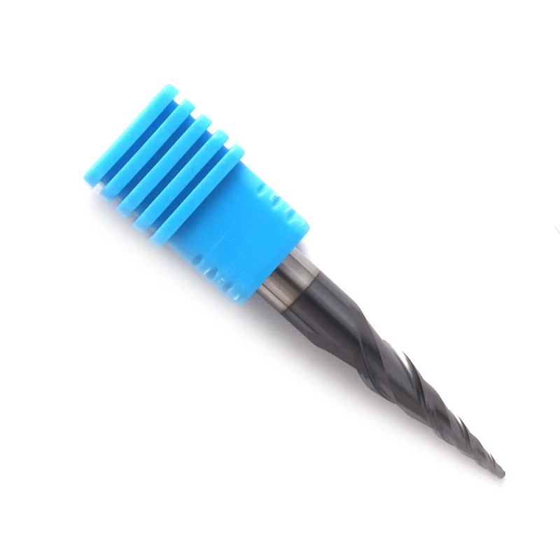 Augusttools Ball Nose Tapered End Mill HRC55 Tungsten Solid Carbide Milling cutter Cnc Taper Wood Metal End Mill 3.175mm 4mm 6mm