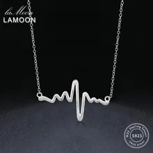 Ламода, Проволочная электрокардиограмма, волнистая цепь, ожерелье, серебро 925 пробы, S925, хорошее ювелирное изделие для женщин, свадьба LMNY010