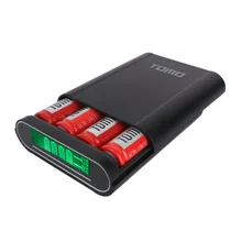 TOMO T4 Universal Power Bank 18650 Li-ion Battery Charger DIY Dual USB Intelligent Mobile PowerBank Box Case without battery
