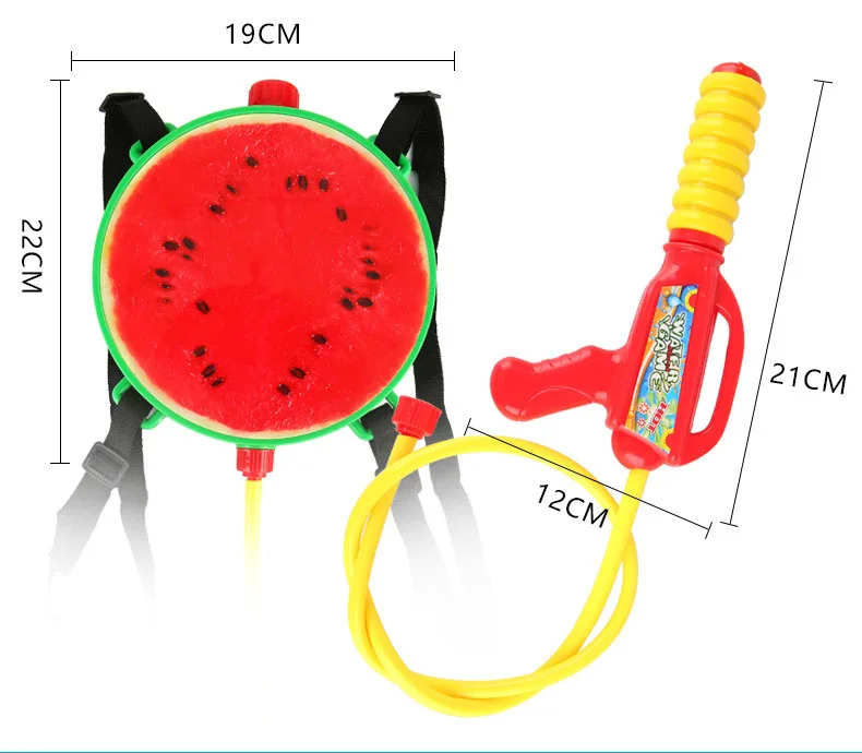 Детский водяной пистолет игрушки милые животные пчела медведь фрукты сумка водяной Пистолетик с рюкзаком пляжные игрушки с брызгами пистолет водяной пистолет игрушка подарок