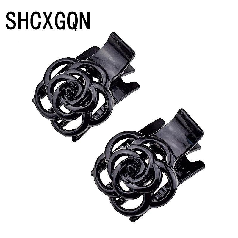 

Black Rose Flower Hair Claw Clips for Women Accessories Korean Fashion Claws Clip Hairclip Hairpins Crab Clamp Headwear Gifts