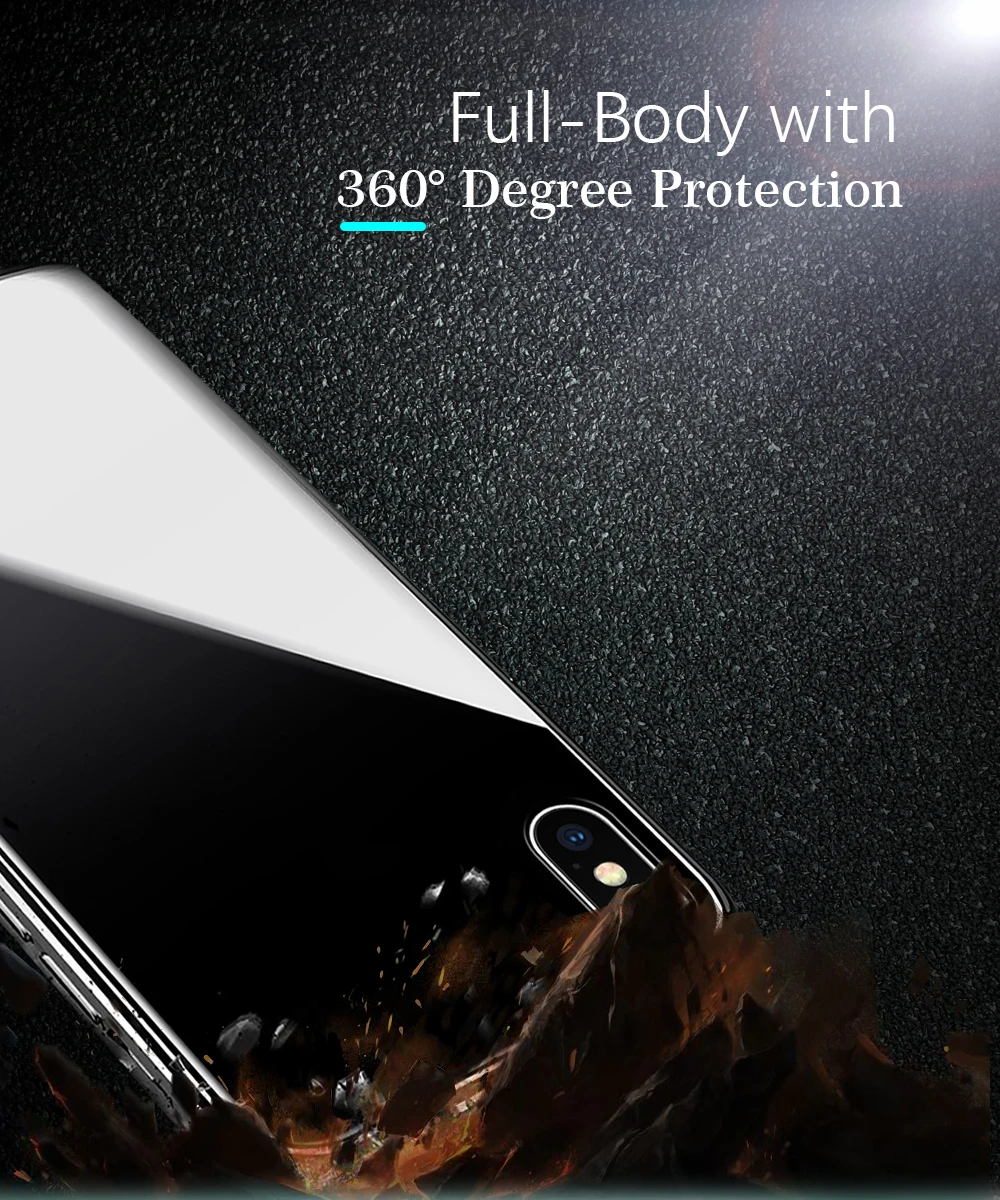 Ascromy For iPhone 7 Case 360 Full Cover Glass Tempered Shockproof Body Cover For iPhone 8 Plus 6 6S X Magnetic Case Accessories (11)