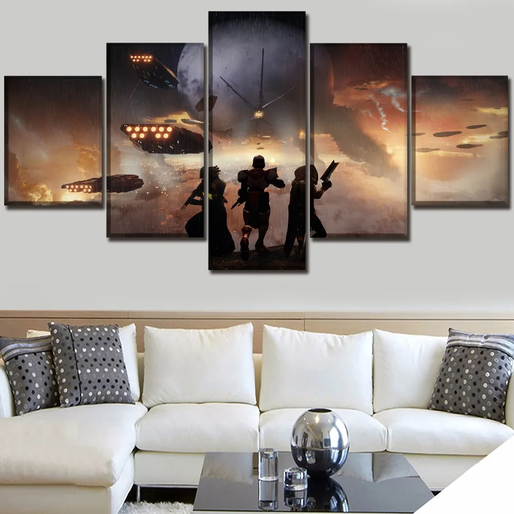

Canvas Home Wall Art Decor Framework HD Print Poster 5 Pieces Game Play Destiny 2 Painting For Living Room Decor Modular Picture