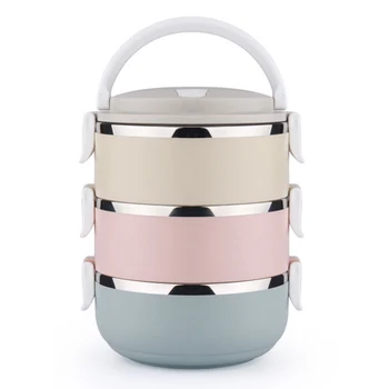 

3 layers Container For Food Storage Thermal Lunch Boxs Stainless Steel Japanese Bento Box Portable Picnic With Tableware Set Bag