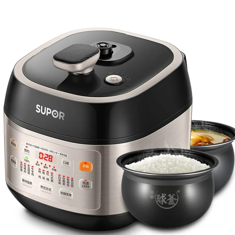 

Intelligent Electric Pressure Cooker Rice Cooker Soup Stew Household Timing High Capacity Multifunction LCD Easy To Use