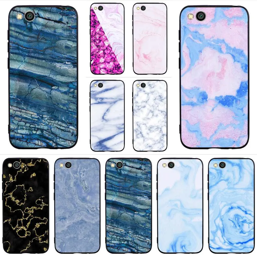 

Pattern Pure Marble Phone Case for Xiaomi Mi 8 Cover A1 A2 Lite 6 F1 Silicone A7