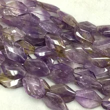 Натуральный фиолетовый желтый Аметрин ручной огранки граненые самородки свободной формы свободные большие бусины 20-35 мм 04248
