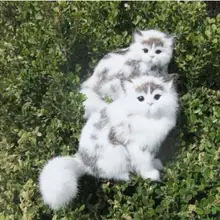 Wyzhy моделирование игрушечный кошачий хвост может двигаться украшения дома Творческий настольные украшения Одежда для фотосессий для отправьте друзьям подарки