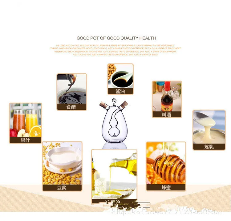 1PC 350ML Kitchen Seasoning Oil Bottle Green Glass Oiler oil Leak-proof Oil and Vinegar Sauce Bottle OK 0358