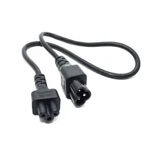 AC Мощность шнур IEC 320 C5 женский C6 Мужской кабель-удлинитель Микки 3Pin мужчин и женщин удлинитель 60 см