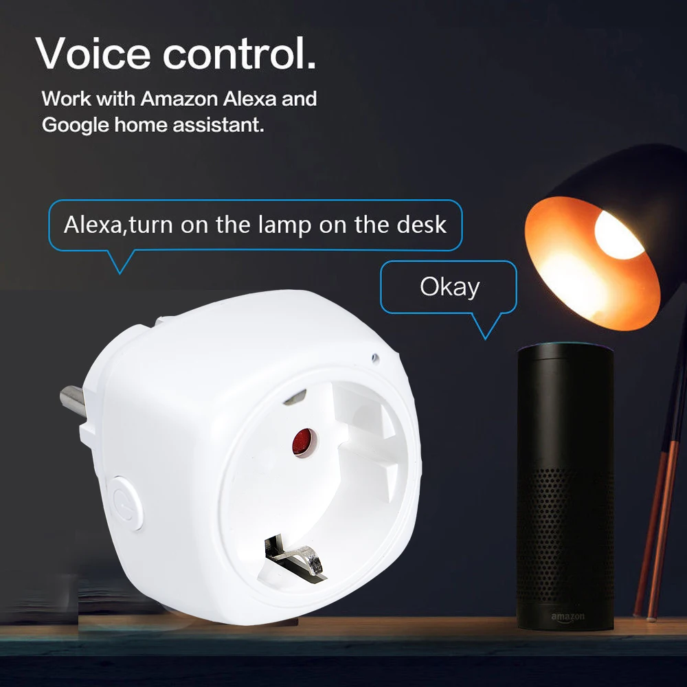 

Timethinker Smart Home Wifi Socket Smart Outlet for Apple Homekit ALexa Echo Google Home EU US Adapter APP Voice Remote Control