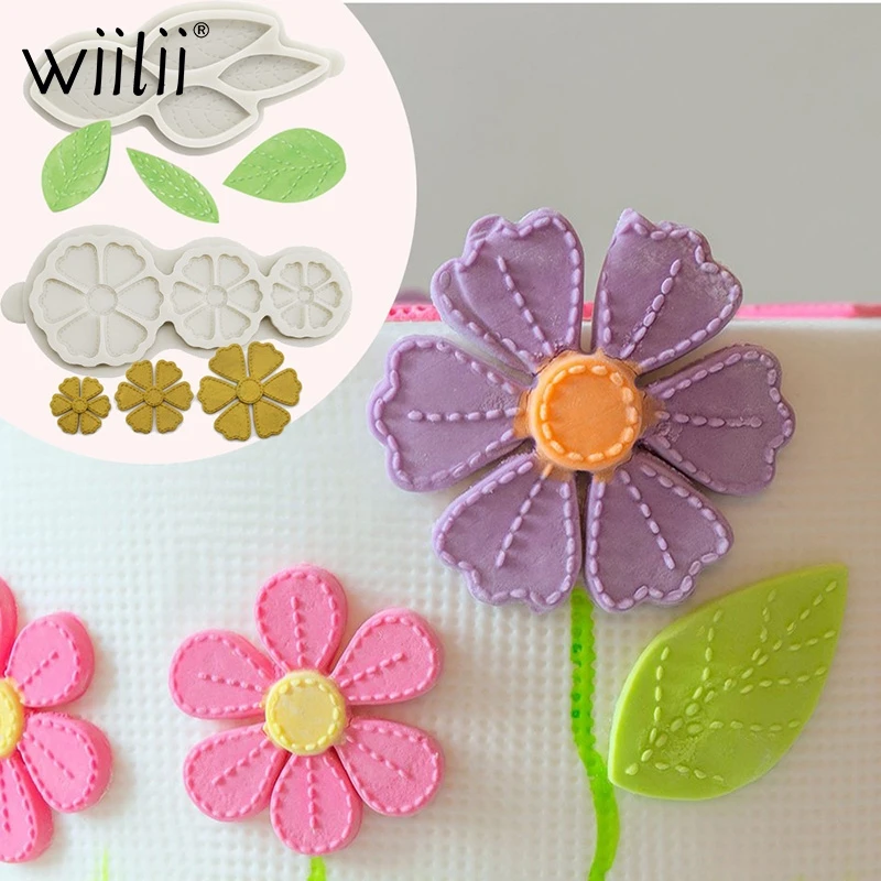 

Six Petals Flower Leaf Fondant Cake Mold For Chocolate Cookie Candy Mould Craft Sugarcraft Molds DIY Cake Decoration Tools