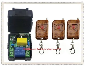 

NEW AC220V 1CH 10A 1PCS Receiver + 3PCS Transmitter RF Wireless Remote Switch teleswitch Momenrary Toggle Latched Adjustable