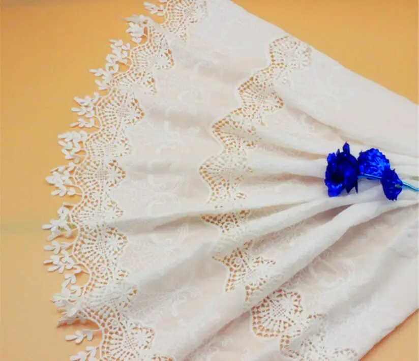 3 ярда кружевная отделка аппликационный костюм отделка Белая лента хлопок домашний текстиль кружевная ткань для шитья ткань RS2014